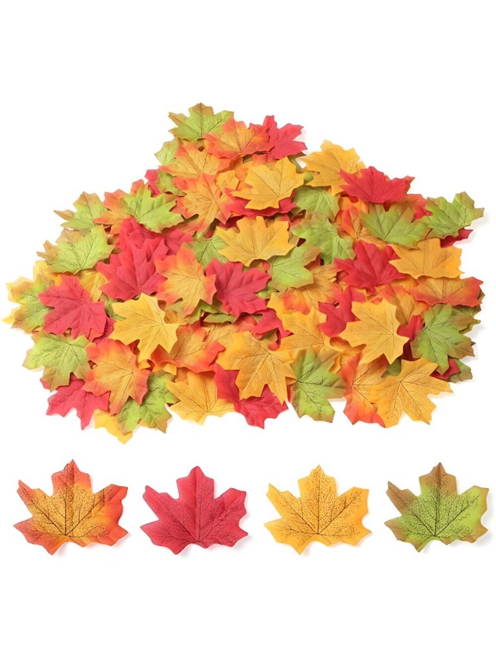 400PC Fake Fall Leaves Autumn Fall Decor Maple Leaf for Wedding Party